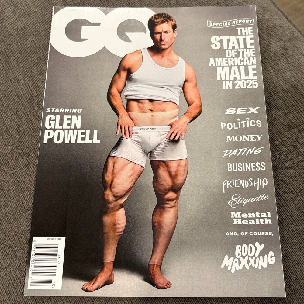 GQ Magazine - October 2025 - Glen Powell     men’s magazines